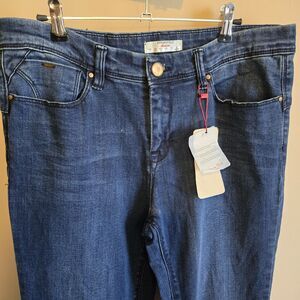 Springfield Denim Med Blue Straight Leg Jeans, Size 12-14 (Eur 44) NWT